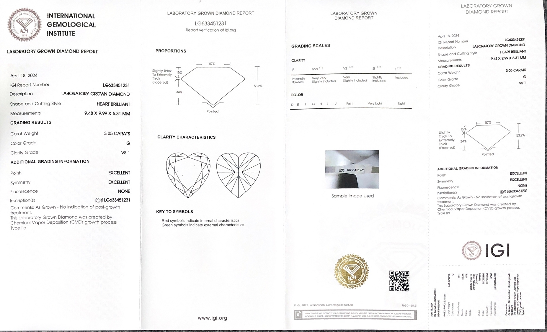 Diamant synthétique de 3 carats