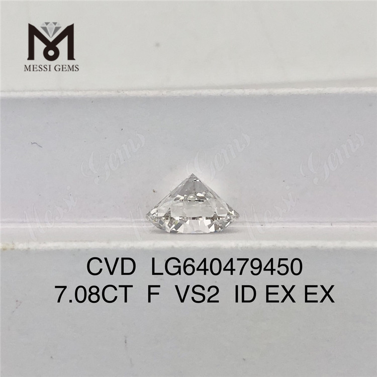 7.08CT F VS2 ID grand laboratoire créé diamants CVD LG640479450 丨 Messigems 