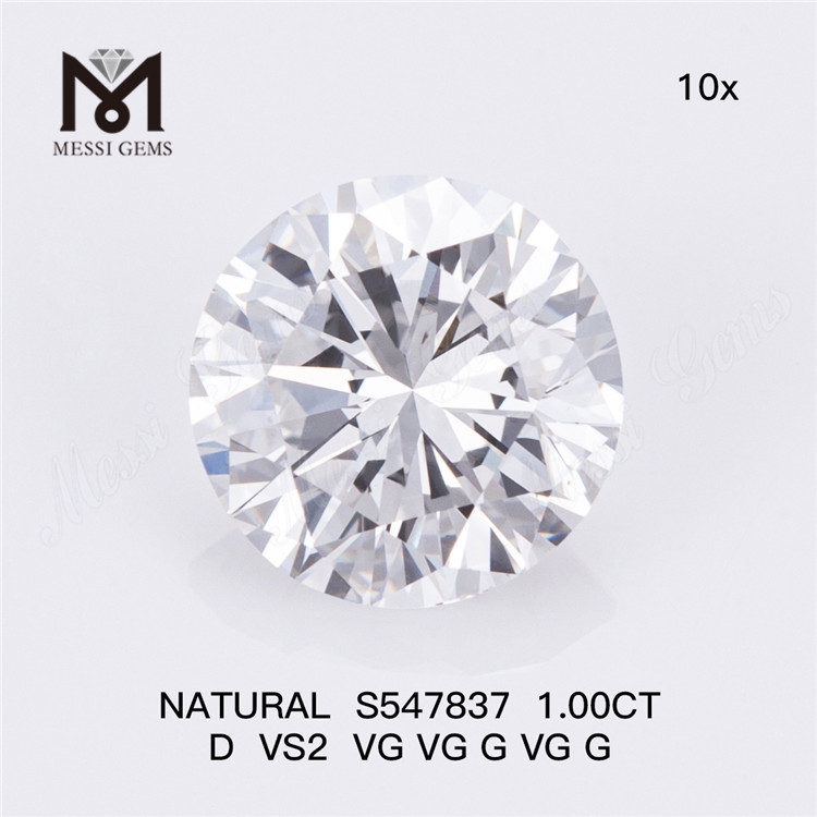 1.00CT D VS2 VG VG G VG G De superbes diamants naturels de 1 carat dévoilent le luxe S547837 丨Messigems