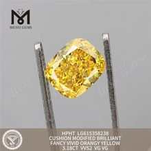 3.18CT VVS2 COSSION FANCIAL VIVID ORANGY JAUNE LOLLE DIAMAND LG615358238