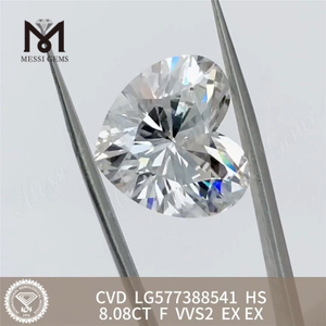 8.08ct F VVS2 EX HS CHOCE CVD CVD DIAMONDS FABRICATIFS LG577388541 丨 MESSIGEMS