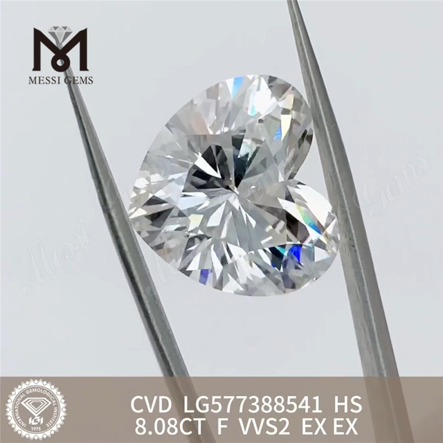 8.08ct F VVS2 EX HS CHOCE CVD CVD DIAMONDS FABRICATIFS LG577388541 丨 MESSIGEMS