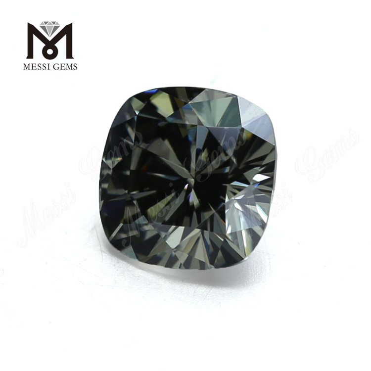 10*10mm coussin moissanite synthétique 5ct gris moissanite fabricant