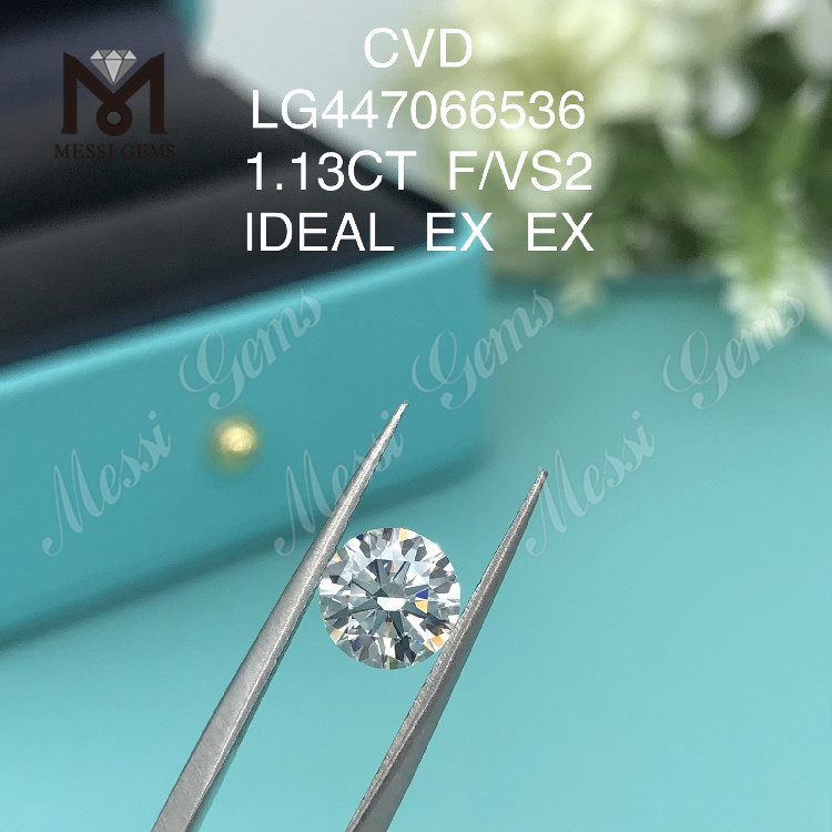 Diamants de laboratoire CVD ROUND BRILLIANT 1.13ct VS2 F IDEL Cut