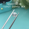 1.01ct VVS2 D RD Diamant cultivé en laboratoire EX Cut Grade