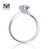 Messi Jewelry minimaliste 1 carat moissanite diamant mariage 925 bagues en argent sterling