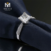 bague diamant moissanite or 18 carats 1 carat D couleur blanche VVS coupe princesse