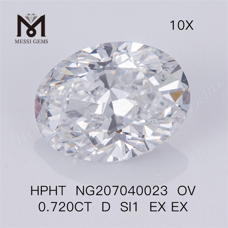 Diamant de laboratoire HPHT OV 0.720CT D SI1 EX EX 