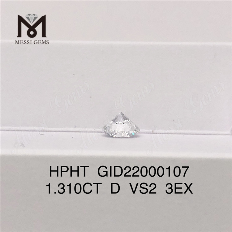 1.310ct D VS2 ID 3EX Round Cut Lab Grown Diamond Prix d\'usine HPHT 