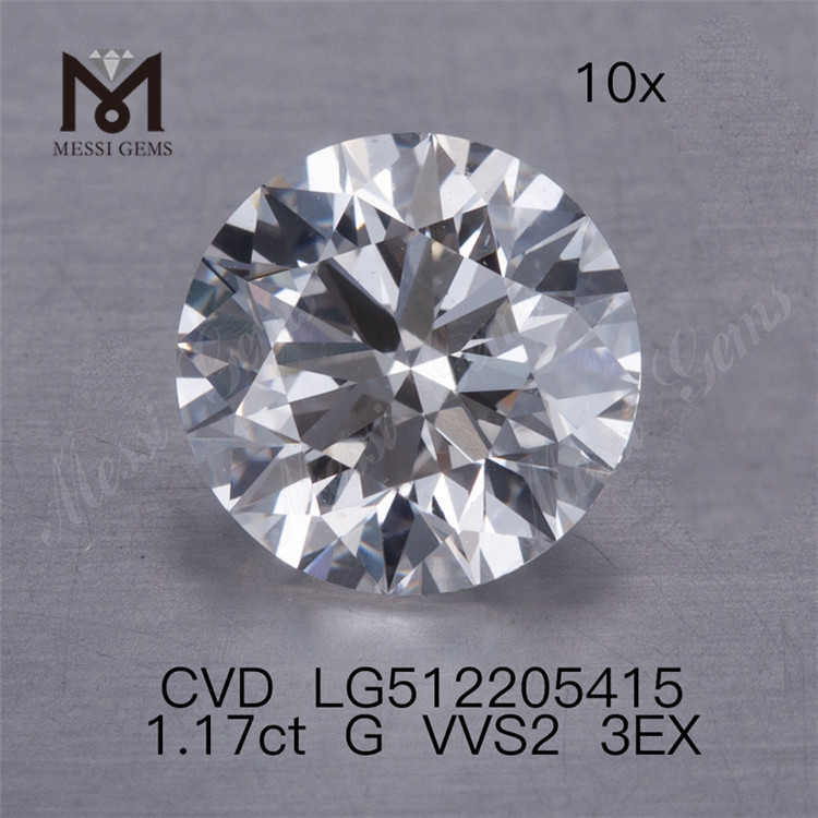 1.17ct G rd cvd lab diamond 3EX vvs prix d\'usine de diamant fabriqué par l\'homme bon marché