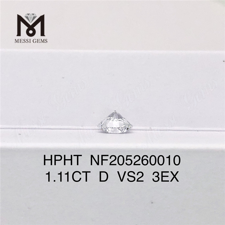 1.11CT D couleur VS2 pureté 3EX diamants synthétiques ronds taillés en brillant en laboratoire