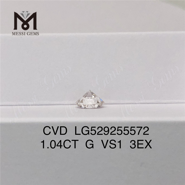 1.04CT G VS1 Cvd Diamant Synthétique 3EX VS Lab Diamant