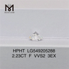 2.23CT F VVS2 3EX diamants cultivés en laboratoire Diamants ronds HPHT