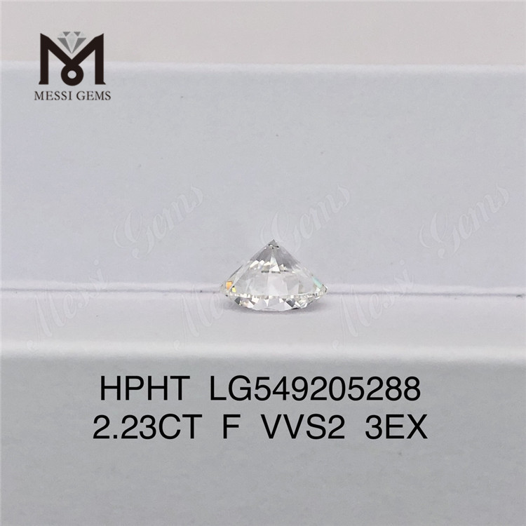 2.23CT F VVS2 3EX diamants cultivés en laboratoire Diamants ronds HPHT