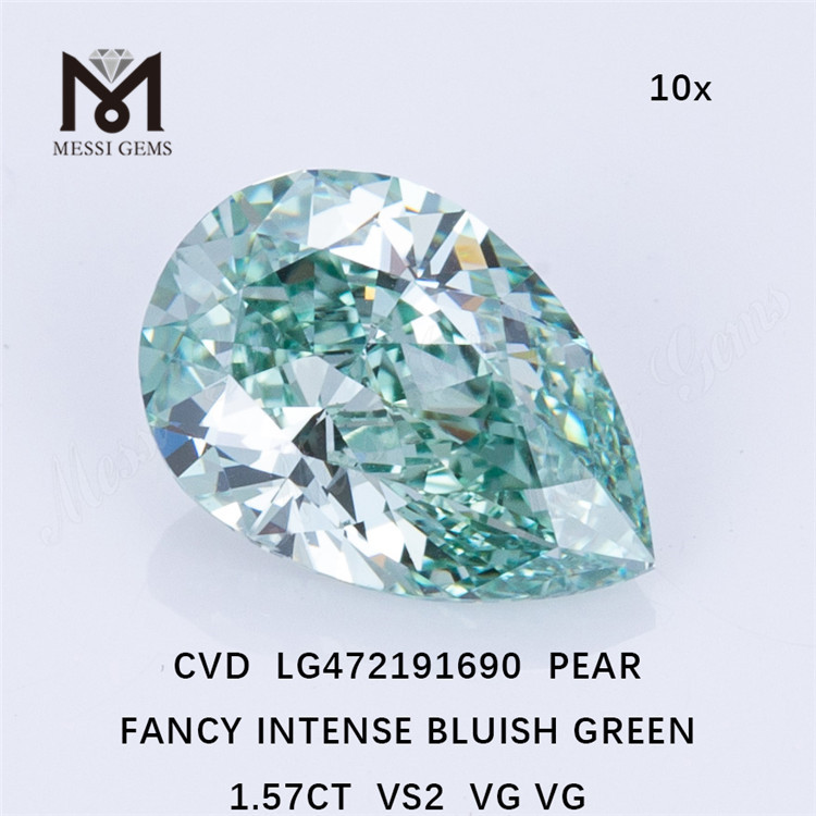 1.57CT VS2 bleu diamants synthétiques lâches CVD vert diamants cultivés en laboratoire en gros LG472191690