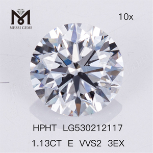 1.13ct E VVS2 3EX diamant artificiel rond 3EX pierre de diamant artificielle