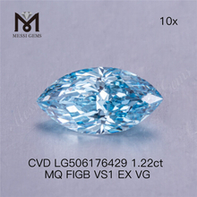 Diamant de synthèse bleu 1,22 ct Diamant de laboratoire VS1 IGI