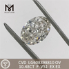 10.48CT OV F VS1 diamants cultivés en laboratoire pierres en vrac 丨 Messigems LG608398810 