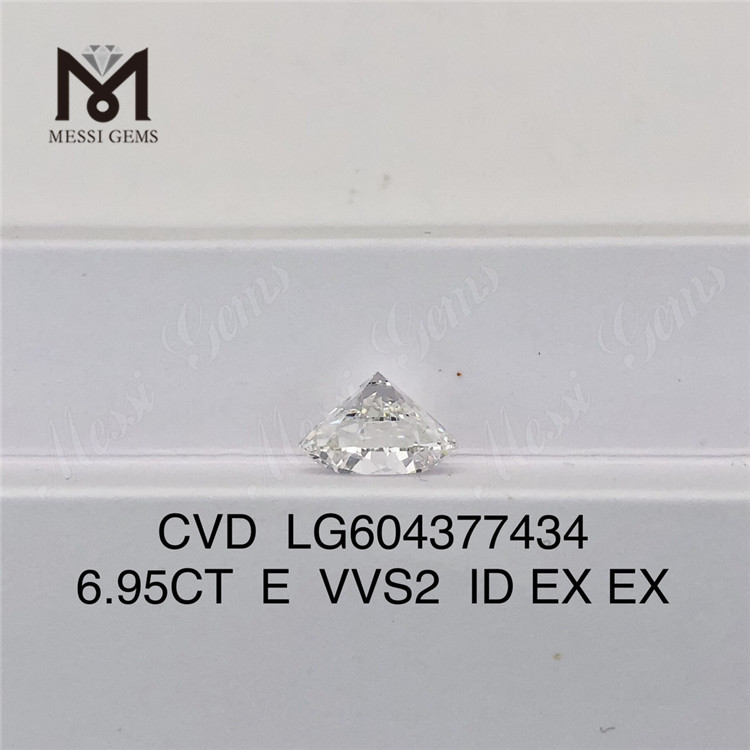 6.95CT E VVS2 ID EX EX CVD Diamants cultivés en laboratoire LG604377434 sans les mines 丨 Messigems 
