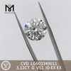 3.12CT G VS1 ID Diamant cultivé cvd 3ct LG603349011 Excellence optique 丨 Messigems 