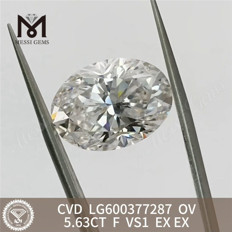 5.63CT F VS1 Oval IGI Acheter des diamants créés en laboratoire en ligne Une brillance au-delà de l'imagination 丨 Messigems LG600377287