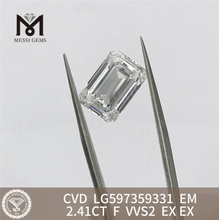 2.41CT F VVS2 EM Diamant cultivé en laboratoire Brillance bon marché au-delà de l'imagination 丨 Messigems CVD LG597359331 