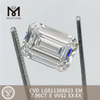 7.96CT E VVS2 taille émeraude du laboratoire de diamants CVD LG611368823丨Messigems \t