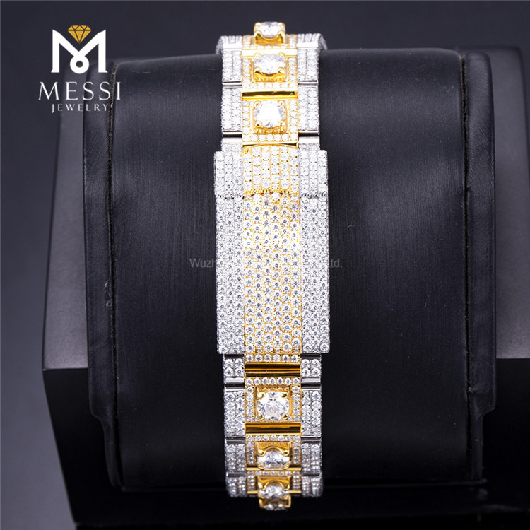 montres moissanite en or blanc pas cher