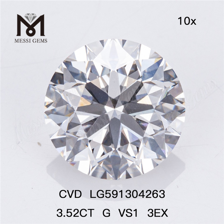 Diamants CVD 3,52CT G VS1 3EX : votre source de confiance pour les commandes groupées LG591304263丨Messigems