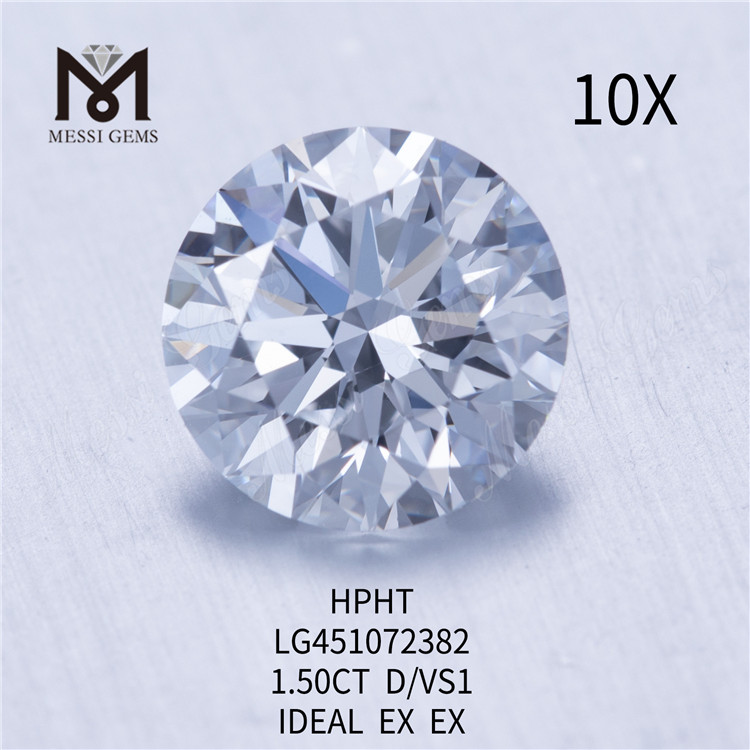 1,50 carat D Diamant rond cultivé en laboratoire HPHT