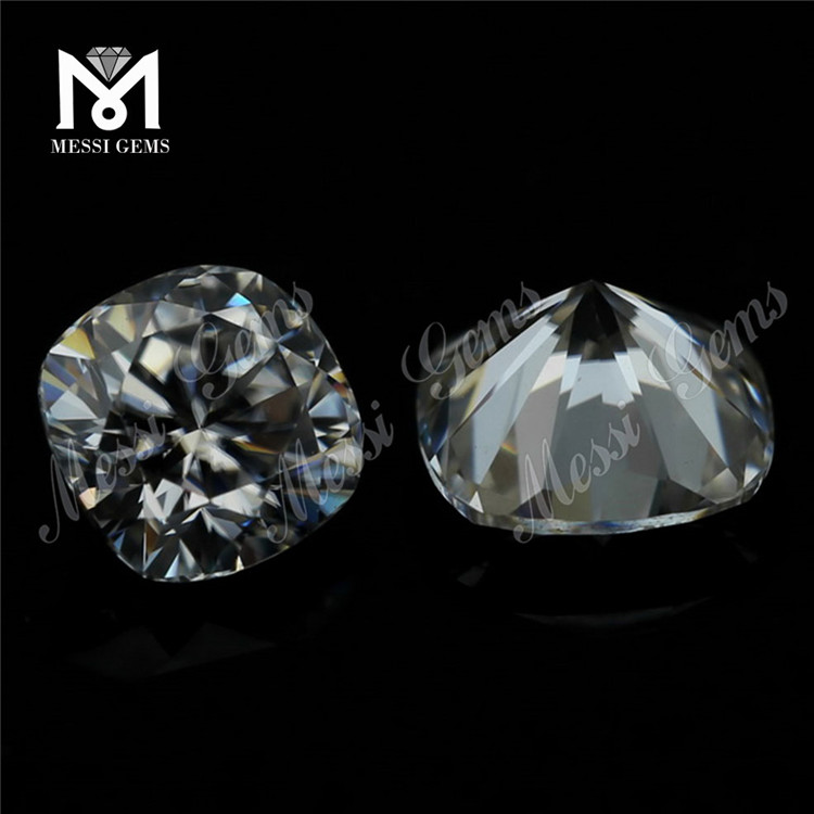 Coussin 12*12mm moissanite diamant en gros de qualité supérieure vvs blanc moissanite en vrac
