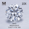 D Diamant synthétique de pierres précieuses en vrac 1,01 ct I SI EX Cut