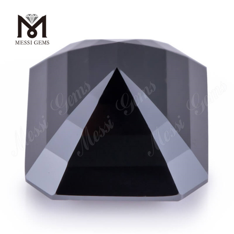 Émeraude/coupe ronde couleur noire prix de gros Moissanite synthétique