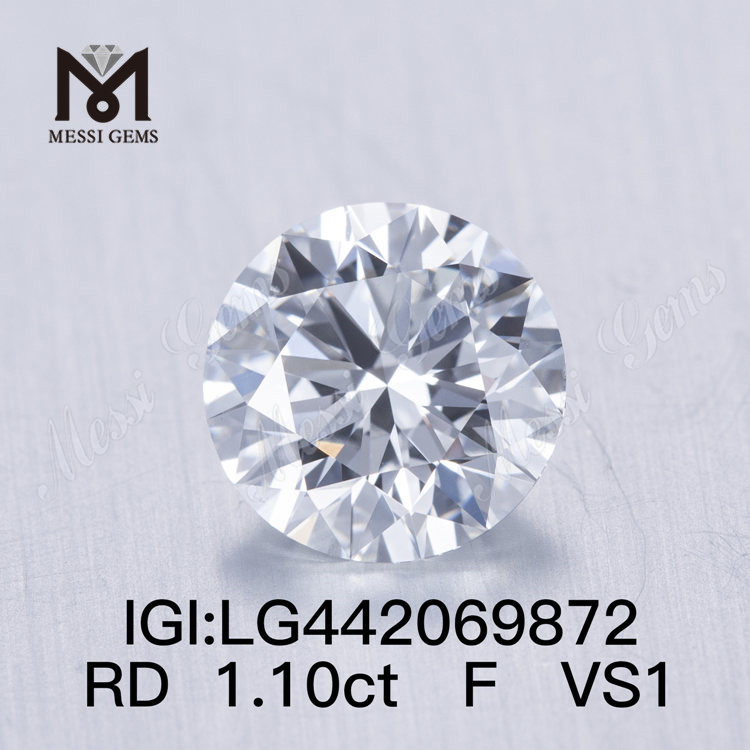 1.01 carat F VS1 Round IDEAL diamants créés en laboratoire bon marché