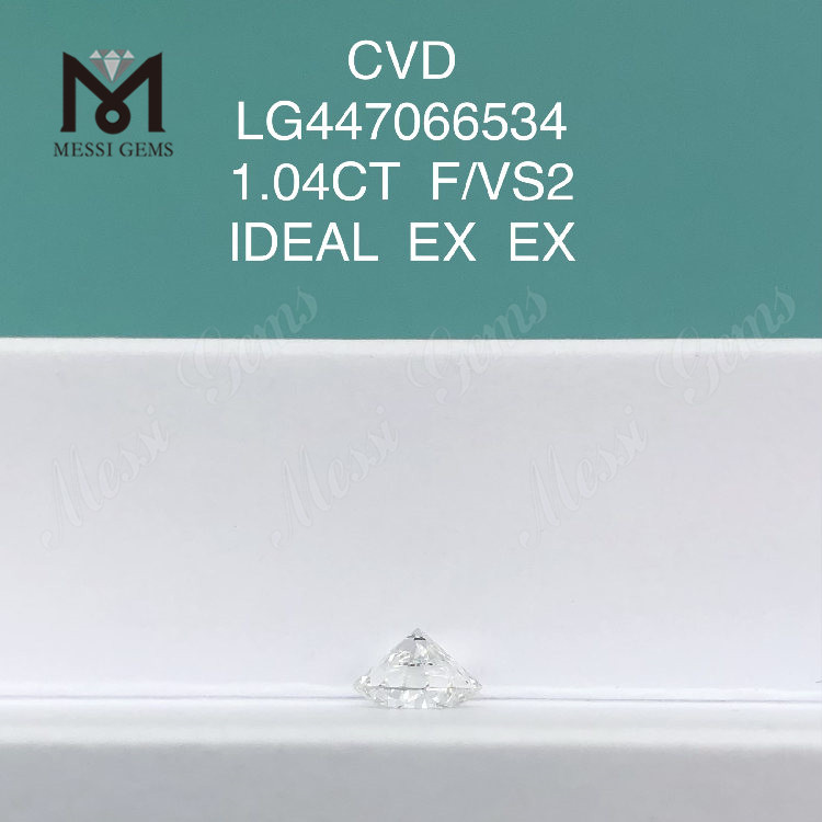 1.04 carat F VS2 Round BRILLIANT IDEAL Diamants artificiels taillés