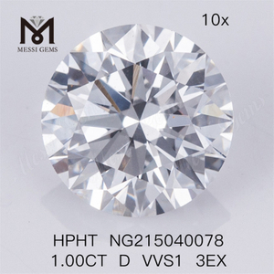 HPHT 1.00CT D VVS1 Diamants de laboratoire brillants ronds 3EX