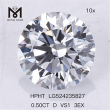 0.5Ct D VS1 3EX Lab HPHT diamant rond cultivé en laboratoire
