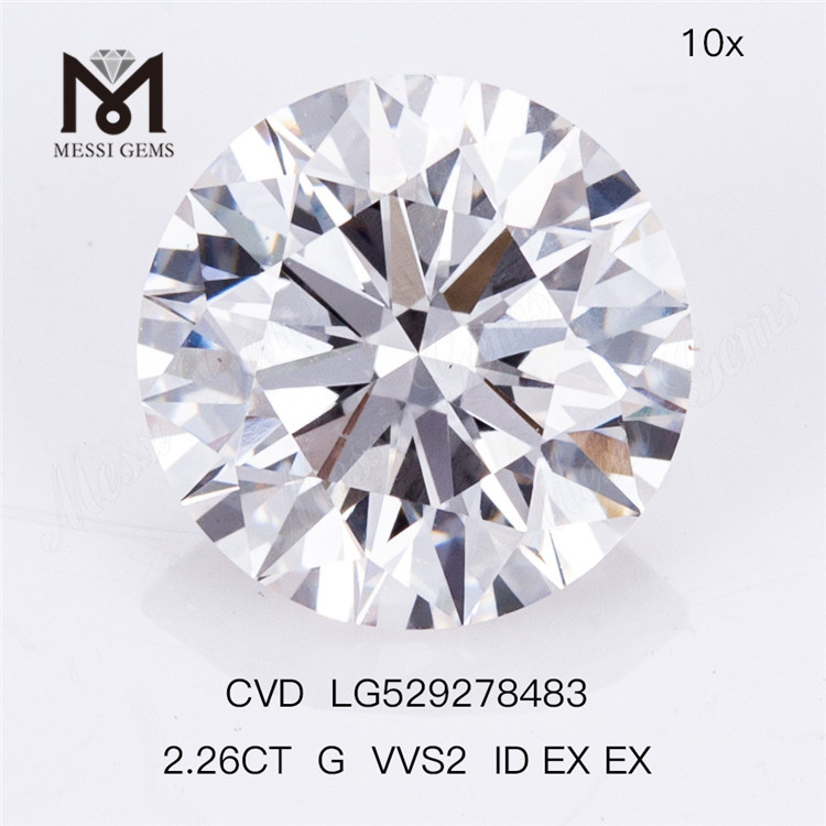2.26CT G VVS rd lab diamants cvd diamant en gros