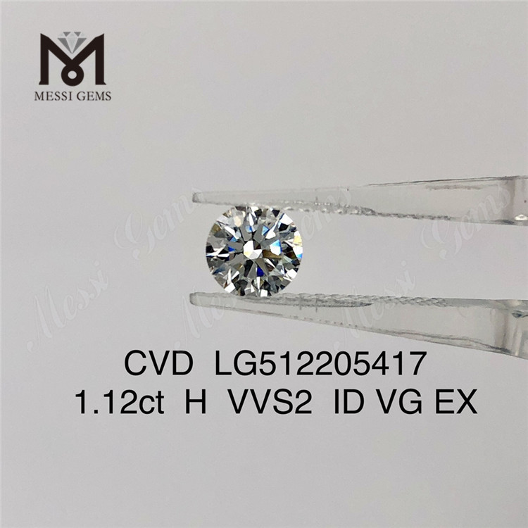 1.12ct H lab diamond vvs lâche homme fait des diamants en vente