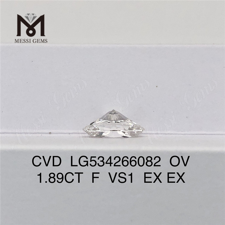 1.89ct F diamant de laboratoire ovale VS1 ov blanc lâche homme fait des diamants en vente