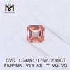 2.19CT FIOPINK VS1 AS VG VG diamant de laboratoire en gros CVD LG485171752
