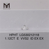 1.12ct E VVS2 ID EX EX diamant synthétique rond EX pierre précieuse en vrac