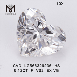 5.12CT F VS2 EX VG HS diamant de laboratoire CVD LG566326236 