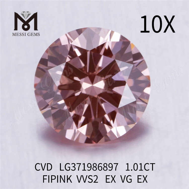 1.01CT FIPINK VVS2 laboratoire de gros créé diamants CVD LG371986897