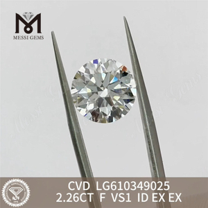 Diamants artificiels de perfection cultivés en laboratoire 2,26 CT F VS1 à vendre Explorer 丨 Messigems CVD LG610349025