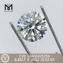 8.88CT E VVS1 ID diamants cultivés en laboratoire CVD LG631425359 丨 Messigems 