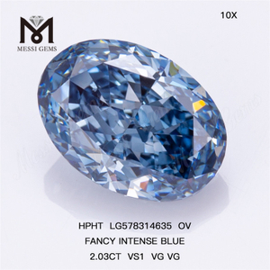 2.03CT VS1 VG VG OV FANTAISIE BLEU INTENSE Bleu Profond Diamant Hpht LG578314635