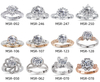 2ct 18k or rose ensemble de mariage bijoux laboratoire bague en diamant