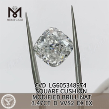 3,47 CT D VVS2 COUSSIN Diamants certifiés IGI VVS dévoilant l'éclat de la qualité VVS 丨 Messigems LG605348974 