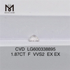 1.87CT F VVS2 CVD Diamant cultivé en laboratoire 1 carat SQ Premium Choices 丨Messigems LG600338895 